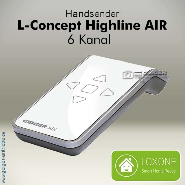 L-Concept Handsender-Flex AIR, 6 Kanal, weiss / Loxone
