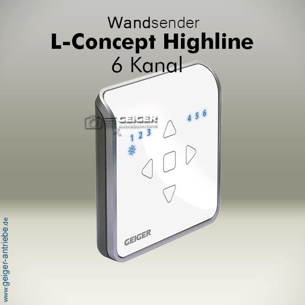 L-Concept Wandsender, 6 Kanal, weiss