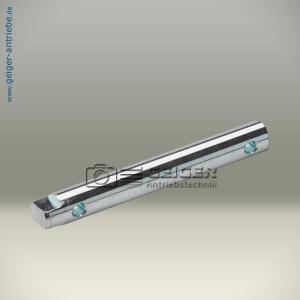 Antriebswelle Ø 10 - m.2-FL - 2x QB 4mm - L= 167mm
