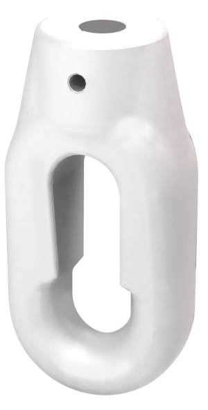Ovalöse - B:12mm rund / QB:4mm / weiss