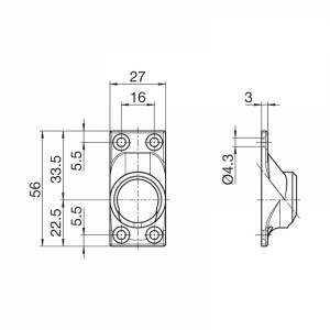 Gelenklager 45° - 27x56 - 11,9 - 8/4(300)