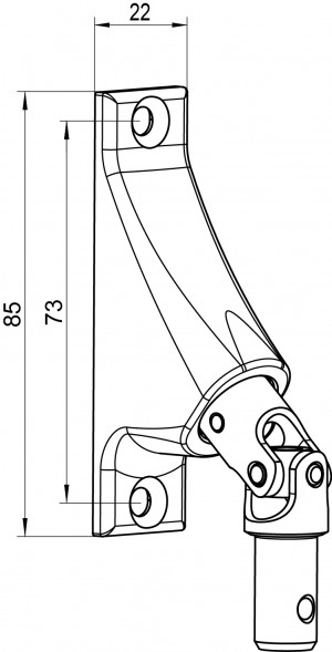Gelenklager 90° - 22x85 - 9,9 - 6/4(300)