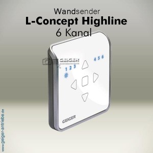 L-Concept Wandsender, 6 Kanal, weiss