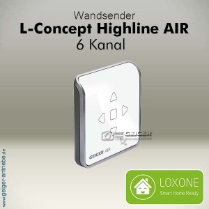 L-Concept Wandsender-Flex AIR, 6 Kanal, weiss / Loxone